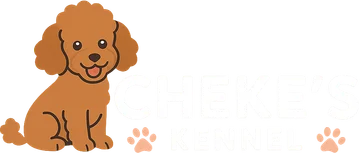 Cartoon illustration of a dog representing Cheke's Kennel