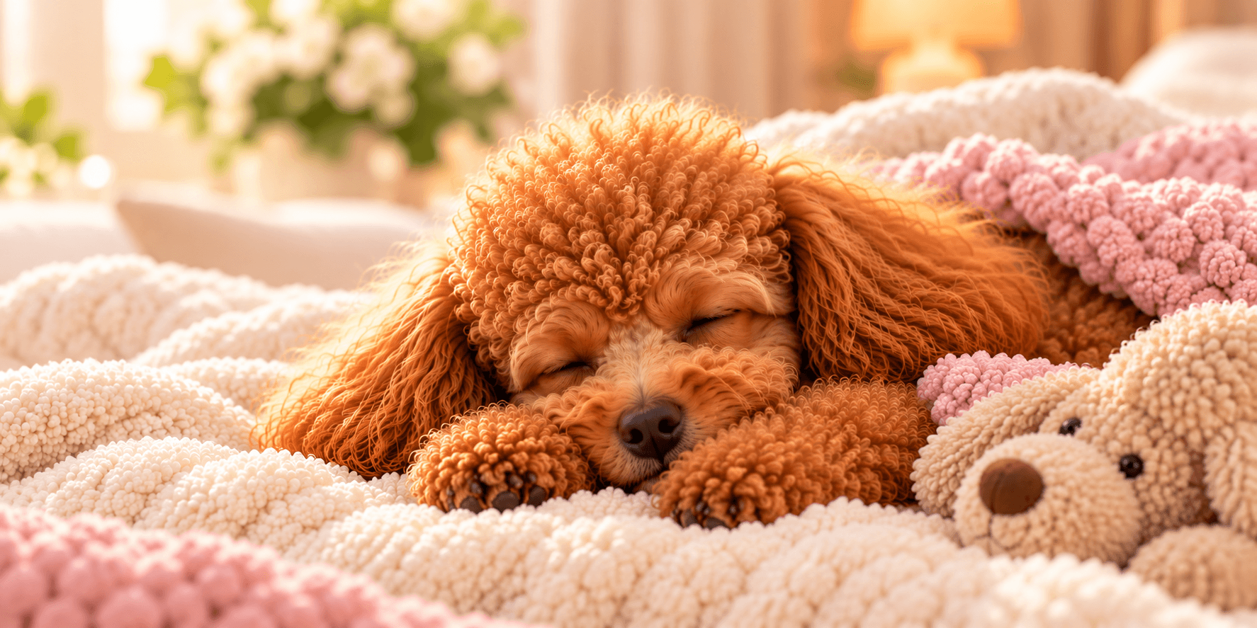 Sleeping Poodle in Cozy Comfort